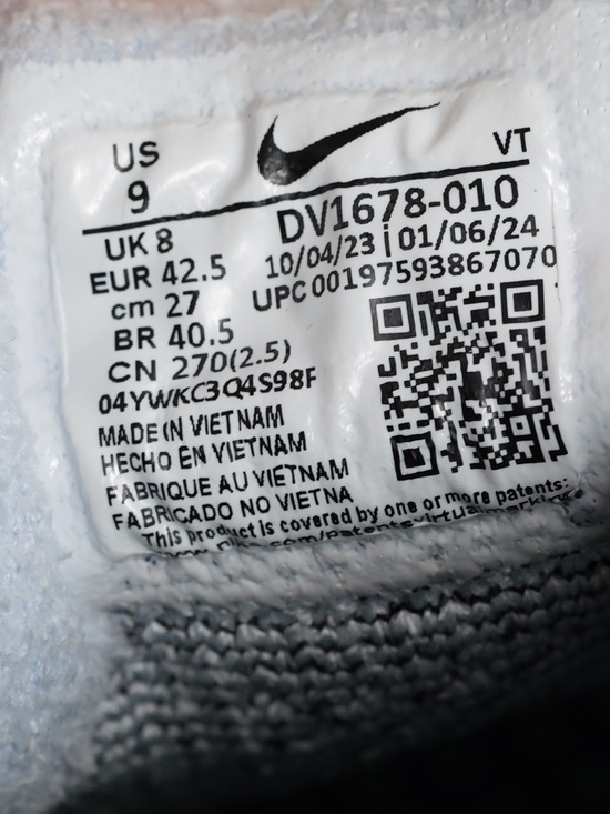 $210 Nike Air Vapormax FK Flyknit Oreo Black Blue Tint White DV1678-010 Men Sz 9 main image 5